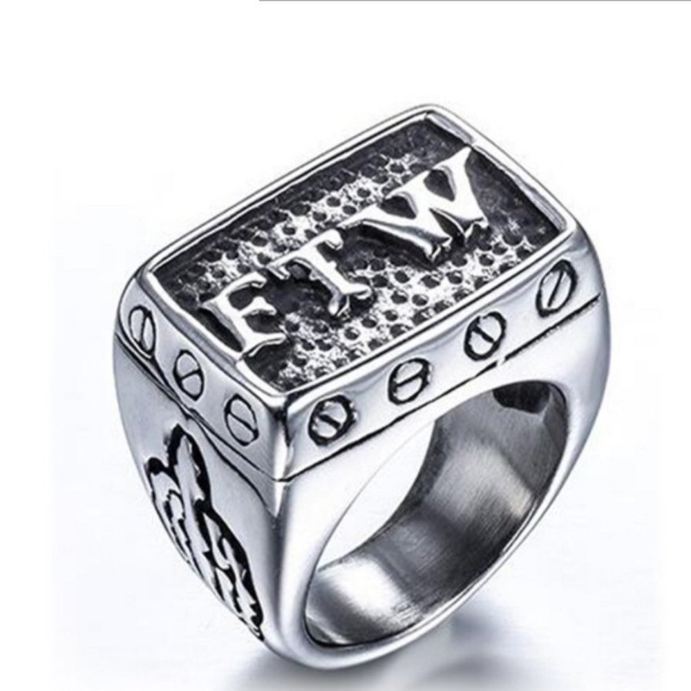 Motorcycle FTW  Middle Finger Up Ring